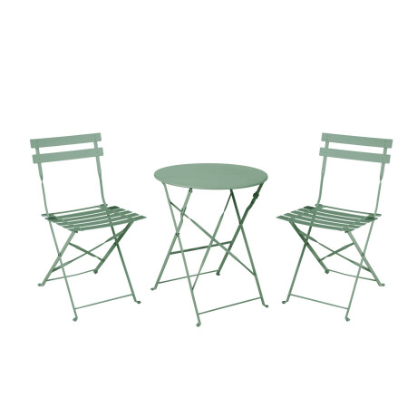 SET DE TERRAZA ACERO VERDE LAOS