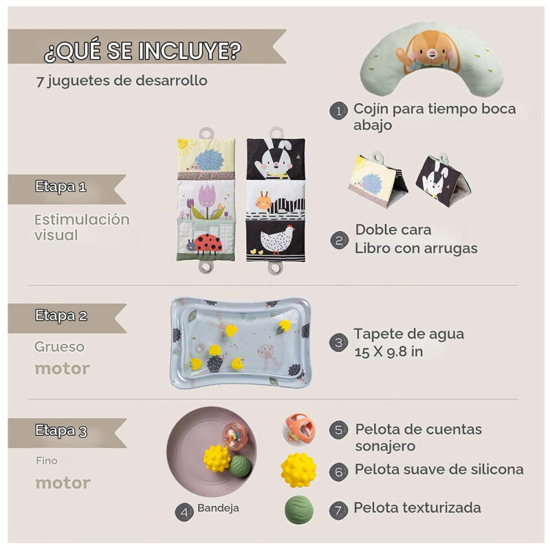 Kit esencial para el tiempo boca abajo Taf Toys Kit esencial para el tiempo boca abajo Taf Toys