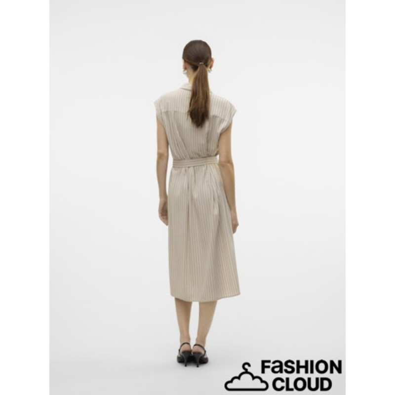 VMMYMILO SL CALF SHIRT DRESS WVN GA Silver Lining