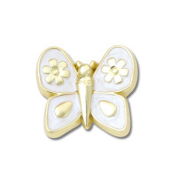 Jibbitz Charm™ Gold Pearlized Butterfly Multicolor