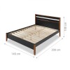 Cama 2 Plazas Madera Maciza Cama 2 Plazas Madera Maciza