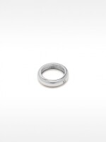 Anillo Redondeado Para Meñique - Plata De Ley 925 plateado