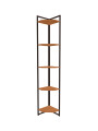 RACK ESQUINERO 5 ESTANTES NEGRO