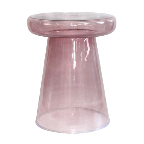 MESA LATERAL VIDRIO ROSA LUNA ROSADO
