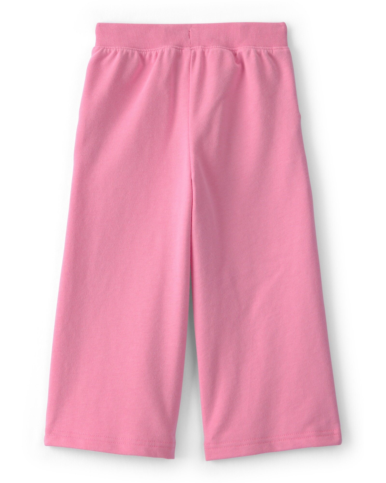 Pantalón deportivo de algodón, con pierna ancha, rosado Sin color