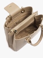 Bolso Tote Con Textura taupe