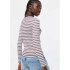 BLUSA ML FEM OFF WHITE, VINHO E AZUL CLARO