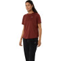 Polo Running Asics Silver SS Top Mujer Singed Red