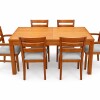 Juego de Comedor Recto extensible con 4 sillas curva ancash más 2 con brazo Juego de Comedor Recto extensible con 4 sillas curva ancash más 2 con brazo