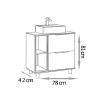 Mueble de baño de pie Livia 78 cm sin bacha Mueble De Baño De Pie Livia 78 Cm Sin Bacha
