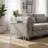 Mesa auxiliar con bandeja Lumax Metálica Redonda Stoke Blanco