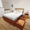 Cama Madera Maciza Con Cajones - 2 plazas - Linea Beauty Amendoa