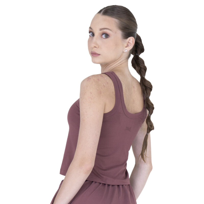 CROP TANK POLY/SPX FEM EVERLAST E-DAY WI WINE