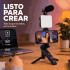 Kit de Grabación para Celular con Trípode Luz LED y Micrófono Negro