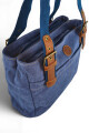 Cartera lona doble cierre Azul