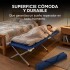 Cama Catre Plegable Camping Playa Aire Libre Aluminio 190 Cm Color Azul