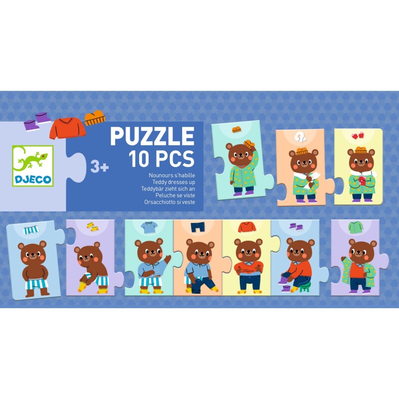Puzzle El osito de peluche se viste Djeco Puzzle El osito de peluche se viste Djeco