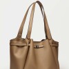 Bolso Marble en efecto cuero graneado Taupe