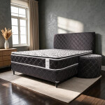 SOMIER COMPLETO NEO CONVENCIONAL PT 1.60X2.00 90K NEGRO + 2 ALMOHADAS Unica