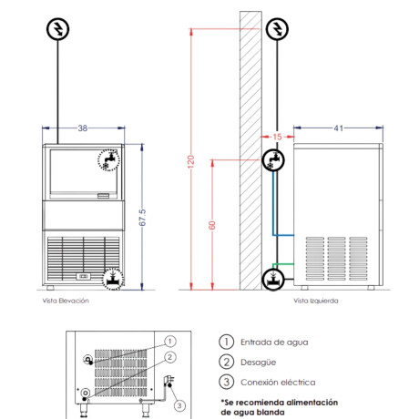 Maquina de Hielo 30kg/dia Maquina de Hielo 30kg/dia