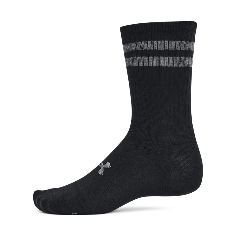 UA Essential 6pk Crew-WHT BLK-001