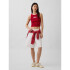 V-SL RIB 2X2 LOGO CROP TANK RED APPLE