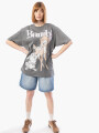 REMERA BROKEN BAMBI GRIS OSCURO