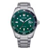 Reloj Citizen Eco-Drive AW1768-80X para hombre con correa de acero Verde