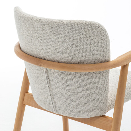 BUTACA DE COMEDOR MADERA NATURAL-BEIGE ALBA