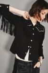 Camisa Bellota Studs Cuero Negro