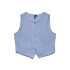 VMATHENA S/L O-NECK WAISTCOAT WVN Brunnera Blue