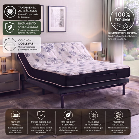 Cama 2 Plazas Ergonómica Ortopédica Colchón 1.40 mt Cama 2 Plazas Ergonómica Ortopédica Colchón 1.40 mt