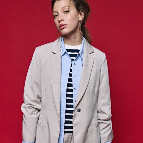 BLAZER LISSE BEIGE Beige