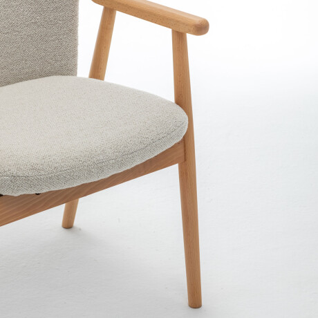 BUTACA DE COMEDOR MADERA NATURAL-BEIGE ALBA