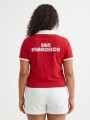 REMERA BRUNETE ROJO OSCURO