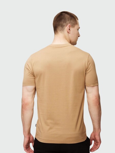 BOSS - Camiseta Logotipo Beige