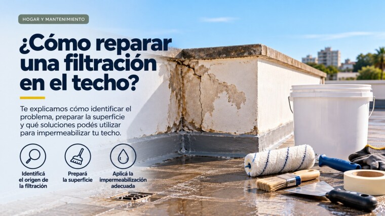 ¿Cómo reparar una filtración en el techo?