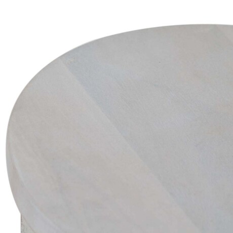 MESA AUXILIAR MADERA BLANCO OVAL