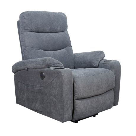 SOFÁ RECLINABLE MULTIFUNCIÓN 1 CUERPO TELA GRIS ATIKA