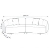 SOFA 4 PUESTOS 2PZS CURVED MARRÓN 400738 Unica