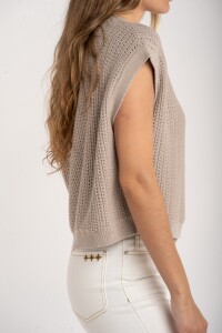 Chaleco Lurex Gris