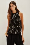 Top Lana Cebra Lurex Negro