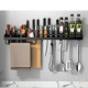 Estante organizador de cocina en metal NEGRO