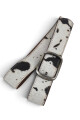 Cinto de Dama de Cuero con Pelo - Animal Print Negro