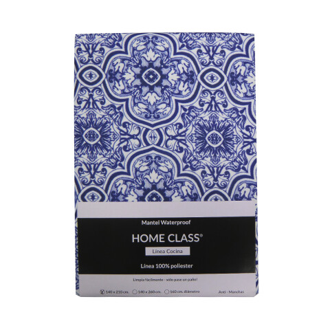 Mantel Waterproof Home Class 140 x 210 cm 3896 GEOMETRICO - AZUL