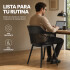 Silla Comedor X2 Cocina Aurora Marcela Nórdica Apoyabrazos Negro 1