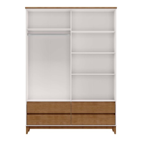 PLACARD 4 PUERTAS MDF-Y-MADERA MARRON ADAKU 2.0