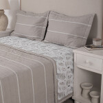 Cubrecama Bea Hojas Beige Twin