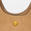 Cartera al hombro Raw en efecto gamuza Taupe