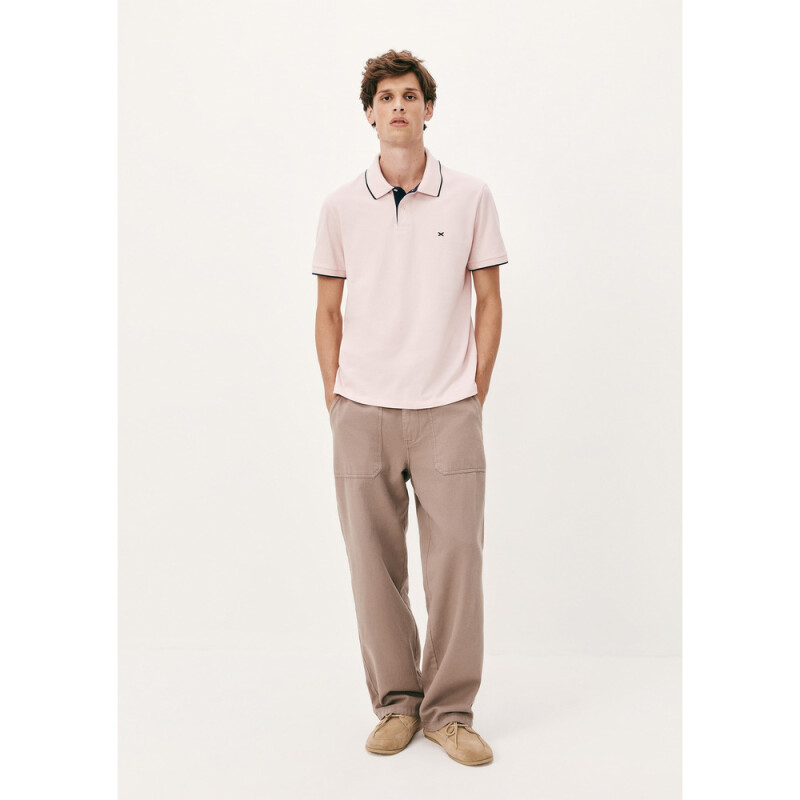 CAMISA POLO MM MASC ROSA CLARO